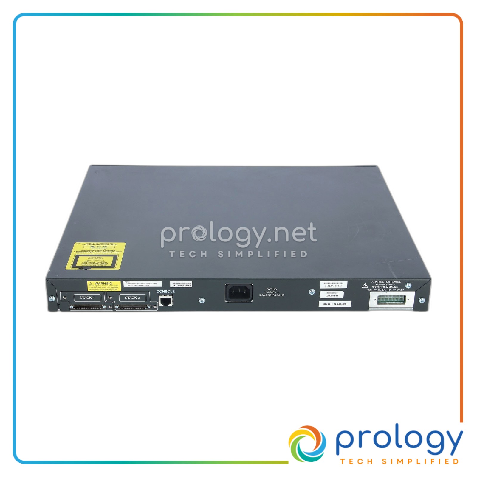 Cisco WS-C3750G-48PS-S product image