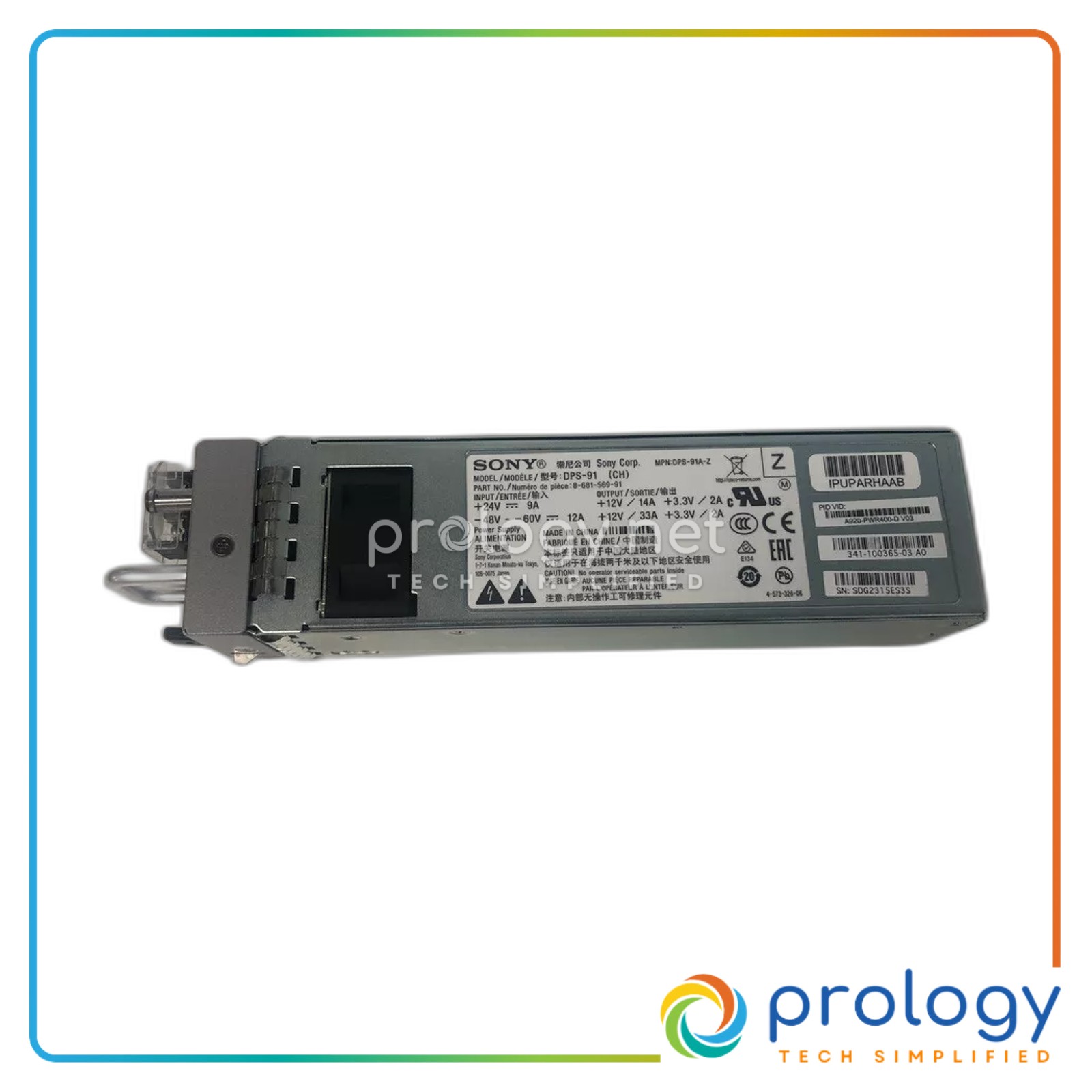 Cisco ASR 920 400W DC PSU product image