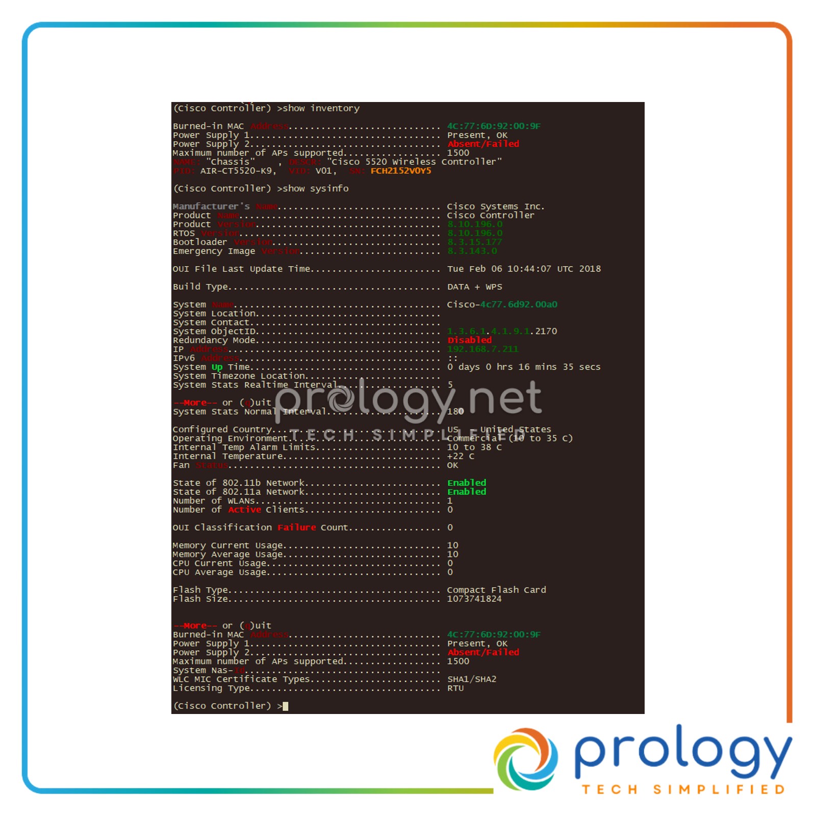 Cisco 5520 Wireless Controller product image